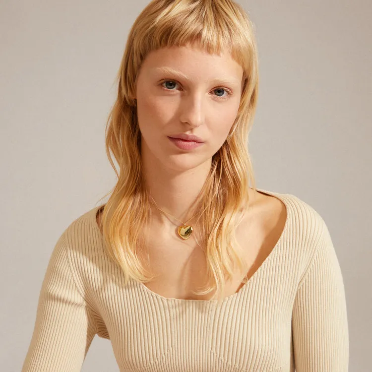 PILGRIM SOPHIA recycled heart necklace gold-plated